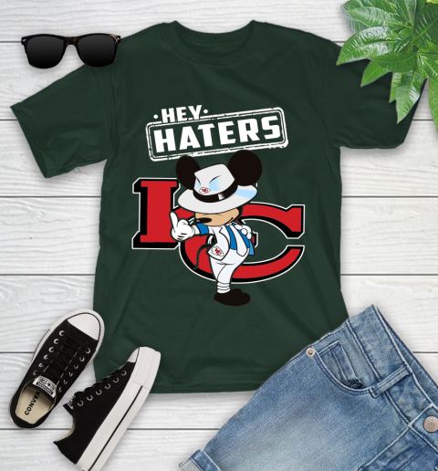 NFL Hey Haters Mickey Football Sports Kansas City Chiefs Youth T-Shirt 5