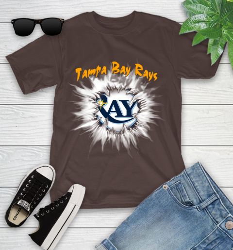 Tampa Bay Rays MLB Baseball Adoring Fan Rip Sports Youth T-Shirt 7