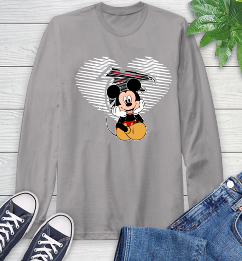 NFL Atlanta Falcons The Heart Mickey Mouse Disney Football T Shirt_000 Long Sleeve T-Shirt 6