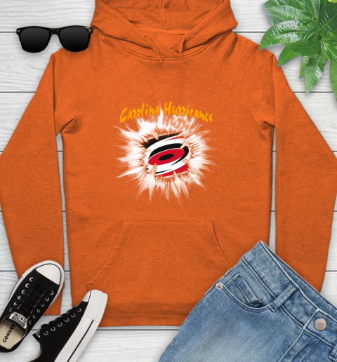 Carolina Hurricanes NHL Hockey Adoring Fan Rip Sports Youth Hoodie 4