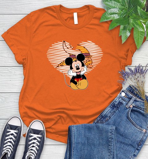 NFL Minnesota Vikings The Heart Mickey Mouse Disney Football T Shirt_000 Women's T-Shirt 3