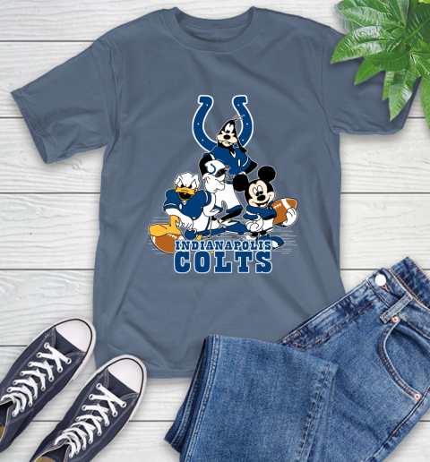 NFL Indianapolis Colts Mickey Mouse Donald Duck Goofy Football Shirt T-Shirt 8