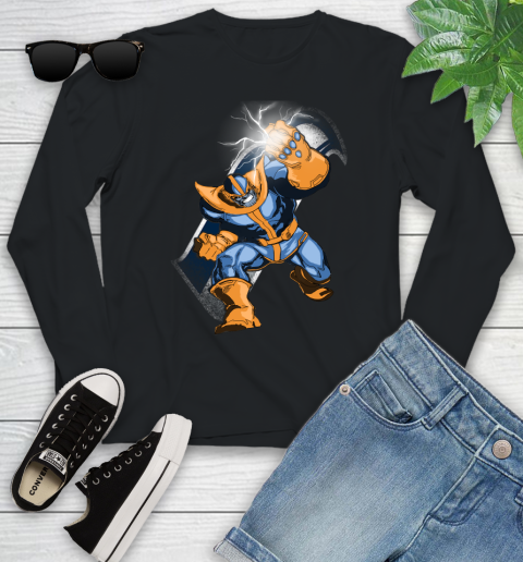 Seattle Seahawks NFL Football Thanos Avengers Infinity War Marvel Youth Long Sleeve