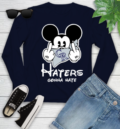 MLB Colorado Rockies Gonna Hate Mickey Mouse Disney Baseball T Shirt_000 Youth Long Sleeve 2