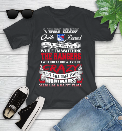 New York Rangers NHL Hockey Don't Mess With Me While I'm Watching My Team Youth T-Shirt