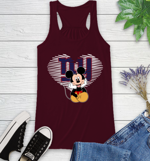 NFL New York Giants The Heart Mickey Mouse Disney Football T Shirt_000 Racerback Tank 2