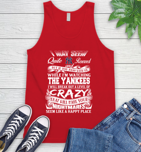 New York Yankees MLB Baseball Don't Mess With Me While I'm Watching My Team Tank Top 5