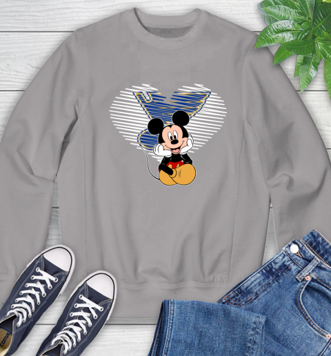 NHL St.Louis Blues The Heart Mickey Mouse Disney Hockey Sweatshirt 5