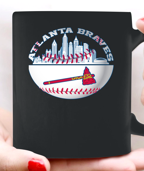 Atlanta Baseball Distressed Game Day Brave Vintage Fan Lover Ceramic Mug 11oz