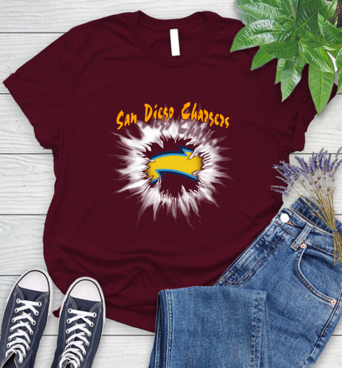 San Diego Chargers NFL Football Adoring Fan Rip Sports Women's T-Shirt 7