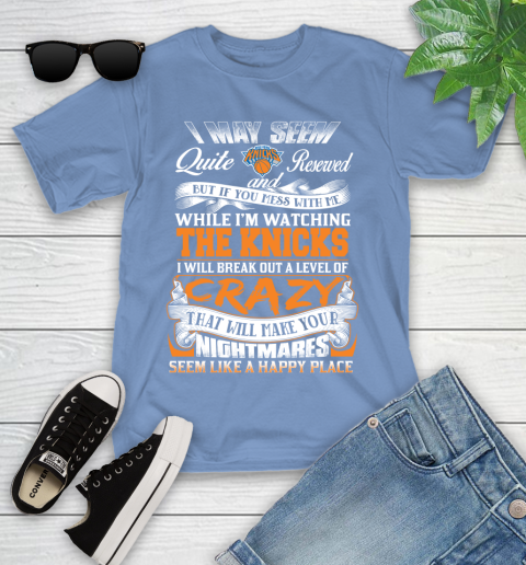New York Knicks NBA Basketball Don't Mess With Me While I'm Watching My Team Youth T-Shirt 15