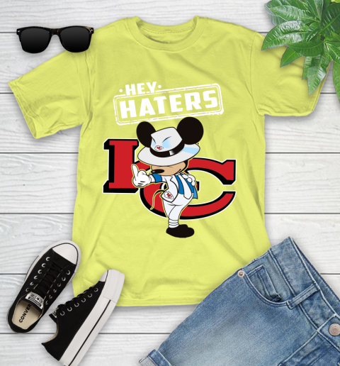 NFL Hey Haters Mickey Football Sports Kansas City Chiefs Youth T-Shirt 10