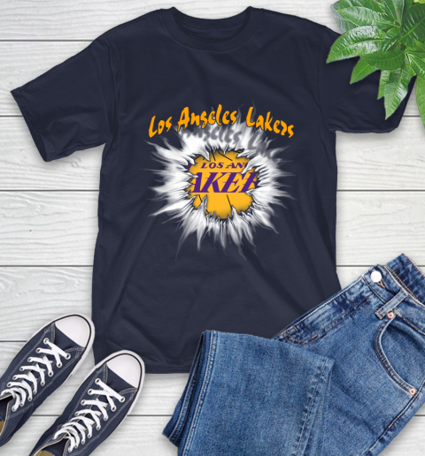 Los Angeles Lakers NBA Basketball Rip Sports T-Shirt 3