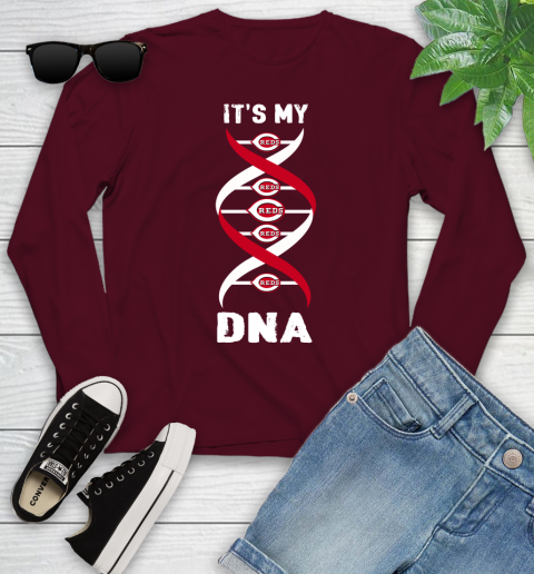 Cincinnati Reds MLB Baseball It's My DNA Sports Youth Long Sleeve 6