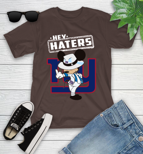 NFL Hey Haters Mickey Football Sports New York Giants Youth T-Shirt 7