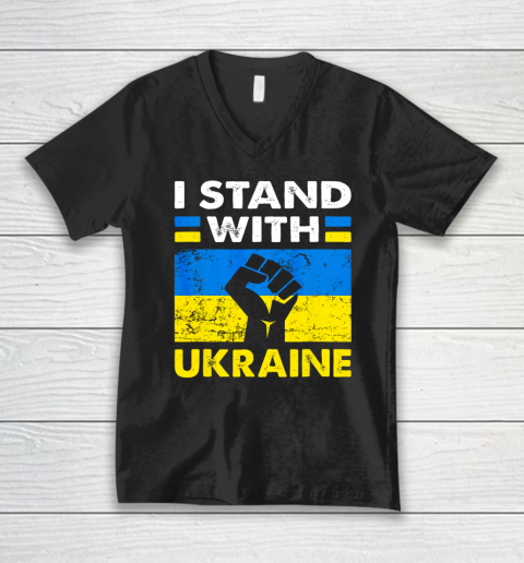 Ukraine Shirt I Stand With Ukraine Ukrainian Lover Support V-Neck T-Shirt