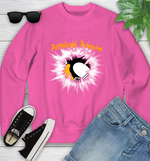 Pittsburgh Penguins NHL Hockey Adoring Fan Rip Sports Youth Sweatshirt 6