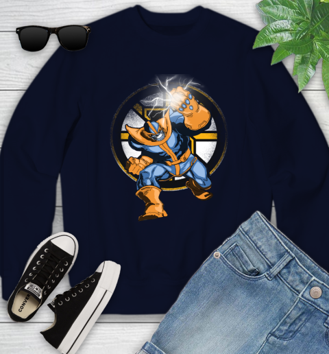 Boston Bruins NHL Hockey Thanos Avengers Infinity War Marvel Youth Sweatshirt 2
