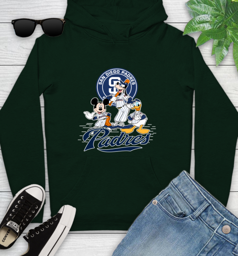 MLB San Diego Padres Mickey Mouse Donald Duck Goofy Baseball T Shirt Youth Hoodie 14
