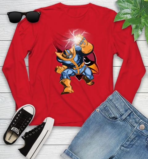 Arizona Cardinals NFL Football Thanos Avengers Infinity War Marvel Youth Long Sleeve 11
