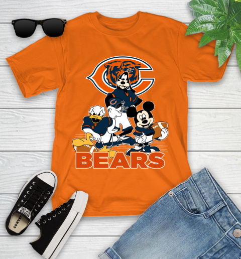 NFL Chicago Bears Mickey Mouse Donald Duck Goofy Football Shirt Youth T-Shirt 9