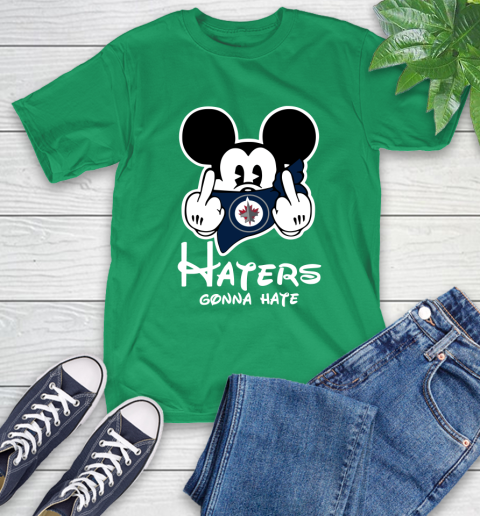 NHL Winnipeg Jets Haters Gonna Hate Mickey Mouse Disney Hockey T Shirt T-Shirt 7
