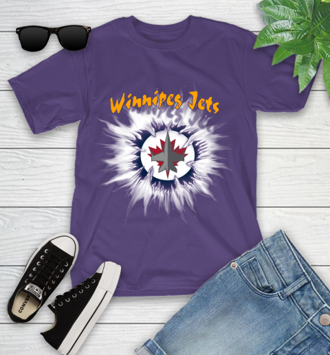 Winnipeg Jets NHL Hockey Adoring Fan Rip Sports Youth T-Shirt 3