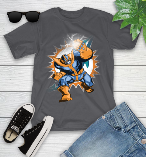 Miami Dolphins NFL Football Thanos Avengers Infinity War Marvel Youth T-Shirt 6