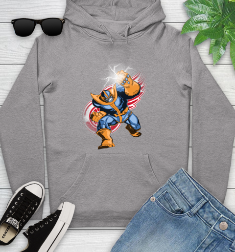 Detroit Red Wings NHL Hockey Thanos Avengers Infinity War Marvel Youth Hoodie 6