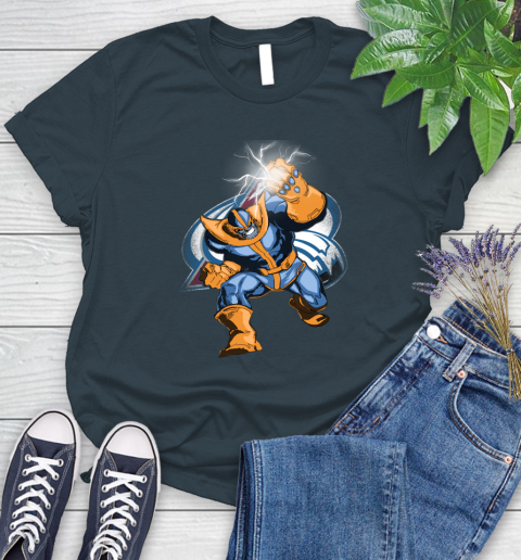 Colorado Avalanche NHL Hockey Thanos Avengers Infinity War Marvel Women's T-Shirt 11