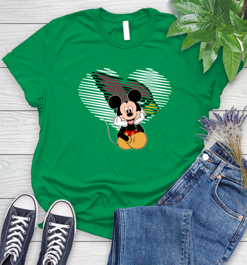 NFL Arizona Cardinals The Heart Mickey Mouse Disney Football T Shirt_000 Women's T-Shirt 9