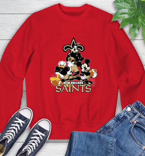 NFL New Orleans Saints Mickey Mouse Donald Duck Goofy Football Shirt Sweatshirt 10