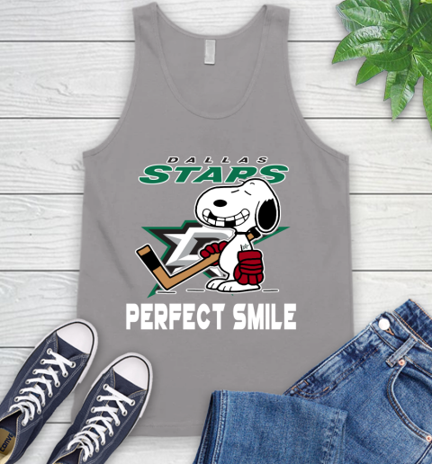 NHL Dallas Stars Snoopy Perfect Smile The Peanuts Movie Hockey T Shirt Tank Top 3