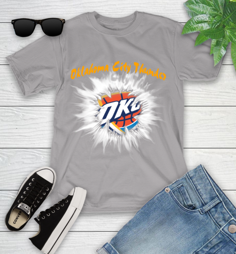 Oklahoma City Thunder NBA Basketball Rip Sports Youth T-Shirt 4