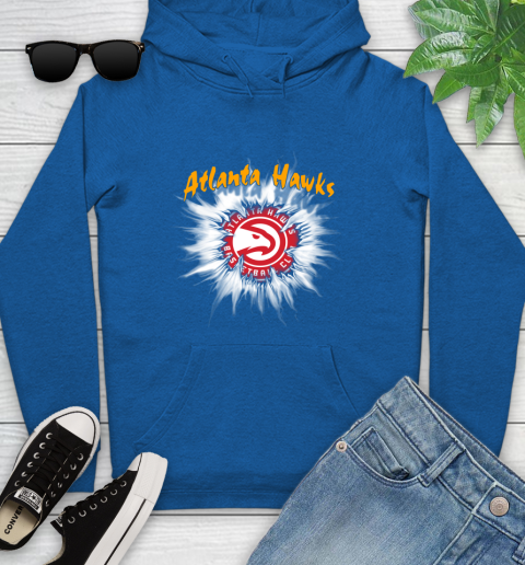 Atlanta Hawks NBA Basketball Rip Sports Youth Hoodie 11