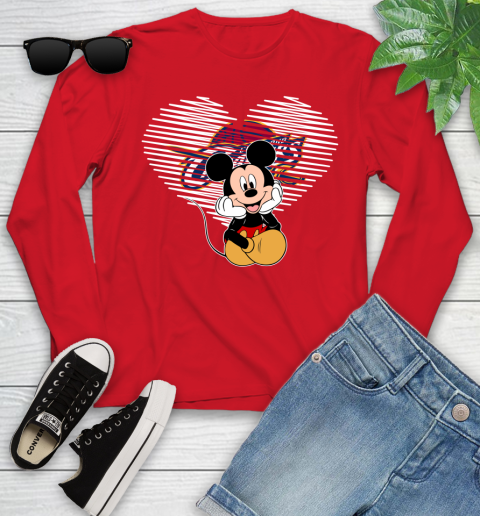 NBA Cleveland Cavaliers The Heart Mickey Mouse Disney Basketball Youth Long Sleeve 11