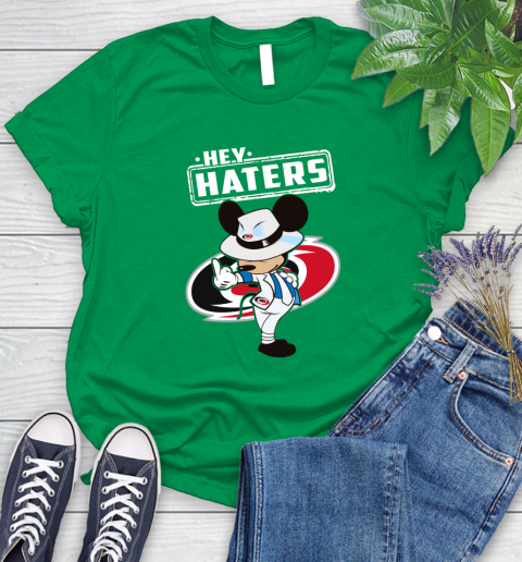 NHL Hey Haters Mickey Hockey Sports Carolina Hurricanes Women's T-Shirt 9