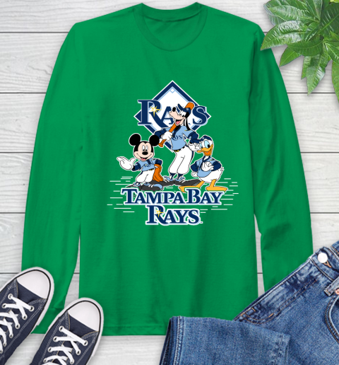 MLB Tampa Bay Rays Mickey Mouse Donald Duck Goofy Baseball T Shirt Long Sleeve T-Shirt 8