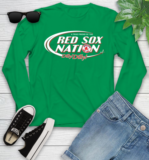 MLB A True Friend Of The Boston Red Sox Dilly Dilly Baseball Sports Youth Long Sleeve 7
