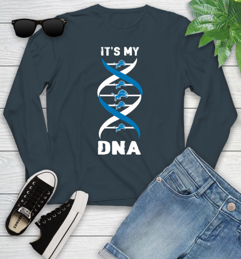Detroit Lions NFL Football It's My DNA Sports Youth Long Sleeve 9