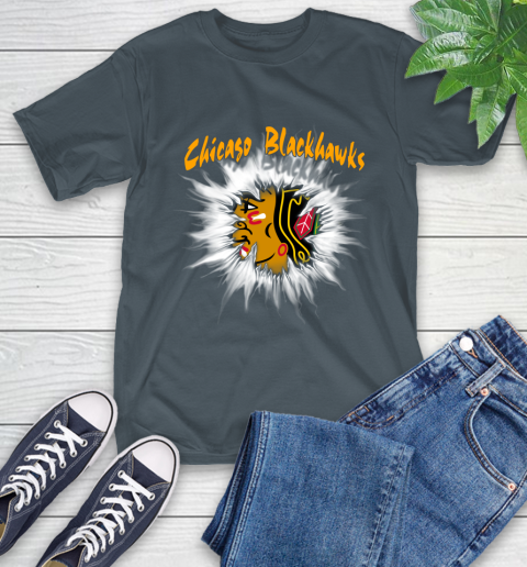 Chicago Blackhawks NHL Hockey Adoring Fan Rip Sports T-Shirt 10