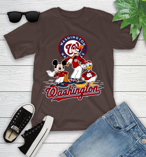 MLB Washington Nationals Mickey Mouse Donald Duck Goofy Baseball T Shirt Youth T-Shirt 7