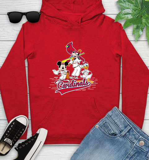 MLB St.Louis Cardinals Mickey Mouse Donald Duck Goofy Baseball T Shirt Youth Hoodie 12