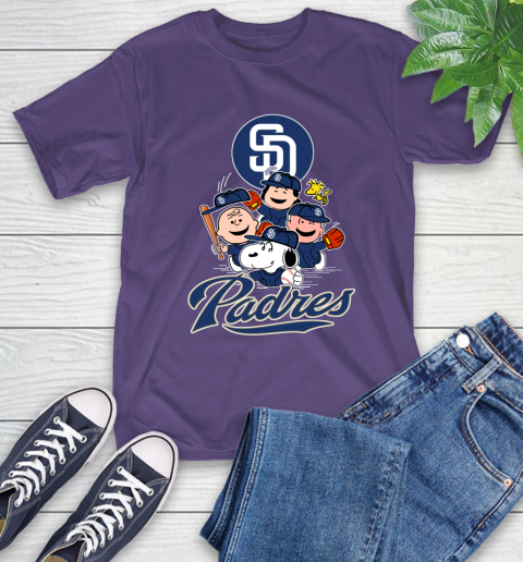 MLB San Diego Padres Snoopy Charlie Brown Woodstock The Peanuts Movie Baseball T Shirt_000 T-Shirt 5