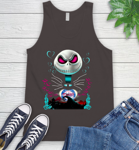 MLB Minnesota Twins Jack Skellington Sally The Nightmare Before Christmas Baseball Tank Top 6