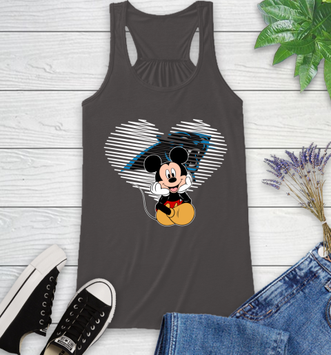 NFL Carolina Panthers The Heart Mickey Mouse Disney Football T Shirt_000 Racerback Tank 11