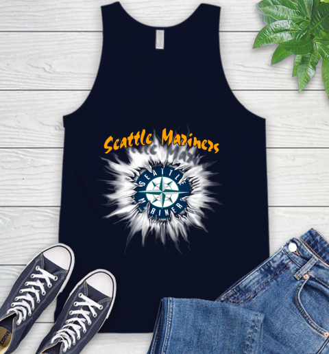 Seattle Mariners MLB Baseball Adoring Fan Rip Sports Tank Top 2