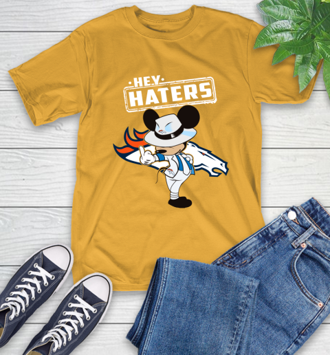 NFL Hey Haters Mickey Football Sports Denver Broncos T-Shirt 2
