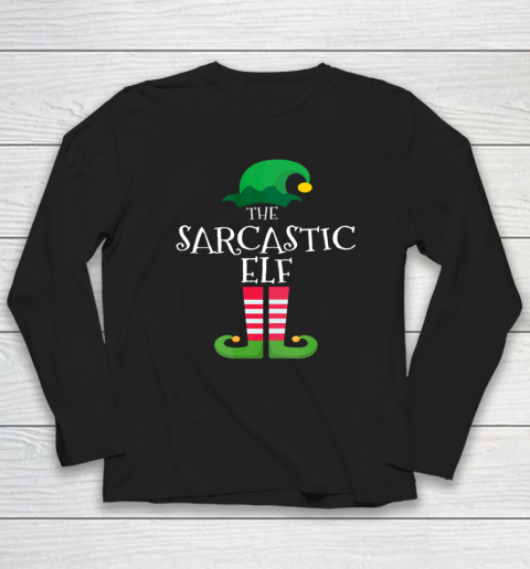 Sarcastic Elf Matching Family Group Christmas Party Pajama Long Sleeve T-Shirt