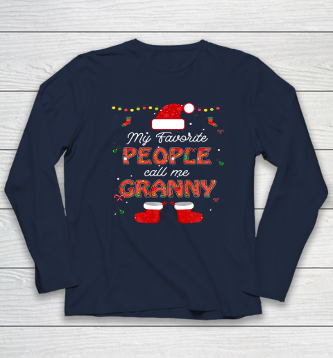 My Favorite People Call Me Granny Thanksgiving Christmas Long Sleeve T-Shirt 2